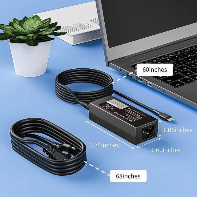 Alt view image 5 of 6 - 45W USB-C Charger for Acer Chromebook CB311 CB314 CB315 CB514 CB515 CB713 CB714 CB715 CB5-312 CB5-312T CB514-1H CB315-1HT C771 C771T C732 C732T Ac Laptop Power Adapter