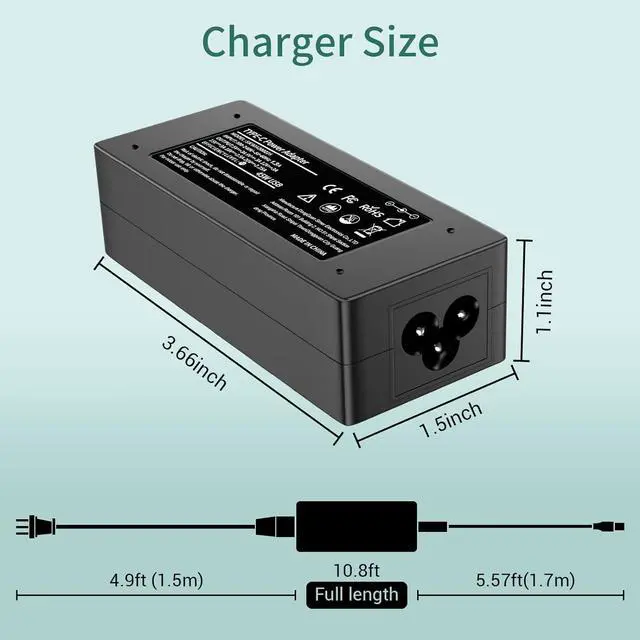 Alt view image 3 of 7 - 45W USB C Charger Chromebook Charger Replacement for HP Chromebook X2 X360 Spectre X360 15 Elite X2 1013 Elitebook 840 Power Cord Chromebook 11 14 EE G5 G6 G7 14-ca061dx 14-ca023nr 11-ae131nr