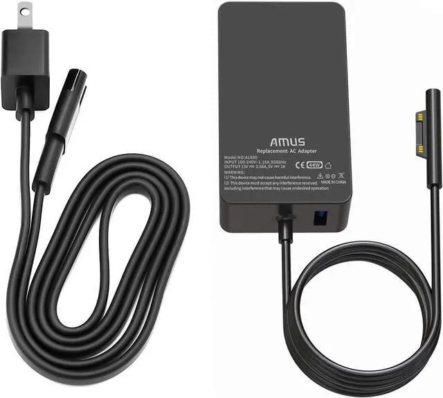 Alt view image 3 of 7 - Surface Pro Charger 44W Power Supply Adapter for Microsoft Surface Go/Go 2 / Book Book 2/ Laptop 1/2/ 3/4Surface Pro X / 3/4/ 5(2017) / 6/7 Compatible with Surface Pro X / 3/4/ 5(2017) / 6/7