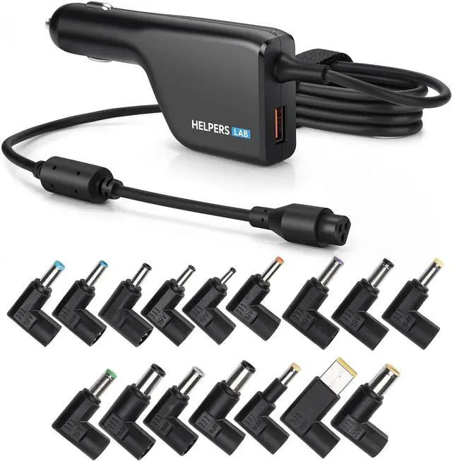 Main image of 108W Universal Laptop Car Charger 90W with QC3.0 18W DC Adapter Power Supply 16V 18.5V 19V 19.5V 20V for HP Dell IBM Lenovo Acer Asus Compaq Toshiba Samsung Sony Notebooks 12-24V