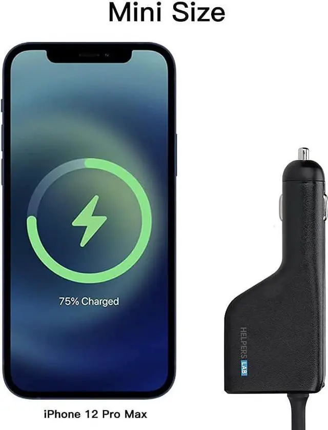 Alt view image 6 of 7 - 108W Universal Laptop Car Charger 90W with QC3.0 18W DC Adapter Power Supply 16V 18.5V 19V 19.5V 20V for HP Dell IBM Lenovo Acer Asus Compaq Toshiba Samsung Sony Notebooks 12-24V
