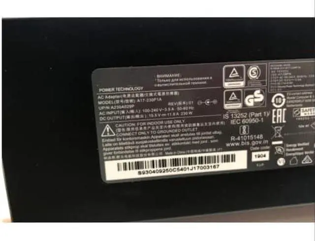 Alt view image 7 of 7 - 230W Charger Compatible with Chicony A12-230P1AA17-230P1A A230A003L GE63VR ADP-230EB T A230A006L for MSI GT72S 19.5V 11.8A 7.4 x 5.0mm AC Adapter (AD065G2Uz)