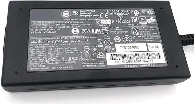 Alt view image 2 of 6 - Genuine Original for HP 120W 19.5V 6.15A AC Adapter Compatible 644699-001 645156-001