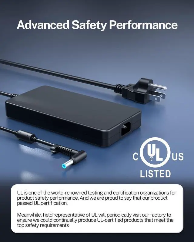 Alt view image 2 of 6 - 200W AC Charger Fit for HP Zbook Omen Pavilion Gaming 15 17 Envy Victus 16