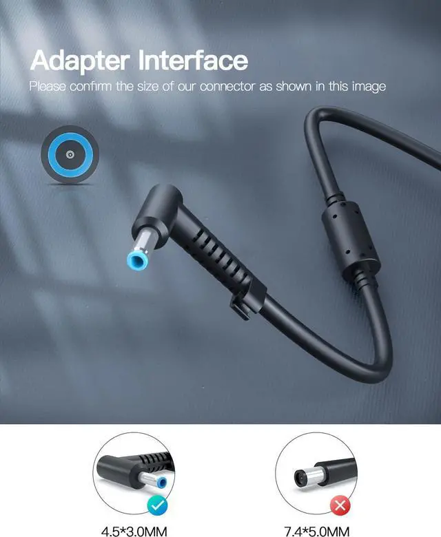 Alt view image 3 of 6 - 200W AC Charger Fit for HP Zbook Omen Pavilion Gaming 15 17 Envy Victus 16