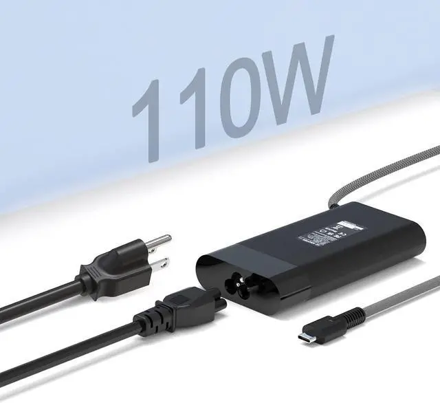 Alt view image 2 of 7 - HotTopStar USB C Laptop Charger 110W AC Power Adapter Compatible for HP Spectre X360,Elitebook x360,HP Chromebook 14 14A G5 11 11A G6 EE G7 G8, X360 14-CA051WM CA052WM 11-AE051WM TPN-CA24 TPN-DA24