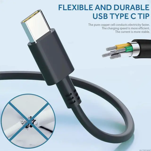 Alt view image 5 of 7 - 65W USB C Charger Compatible with Samsung Galaxy Book Charger, Galaxy Book Pro 360 NP935QDC NP950QDB NP930XDB NP930QDB Laptop, Compatible with Lenovo Thinkpad LG Dell HP Acer Type-c Laptop