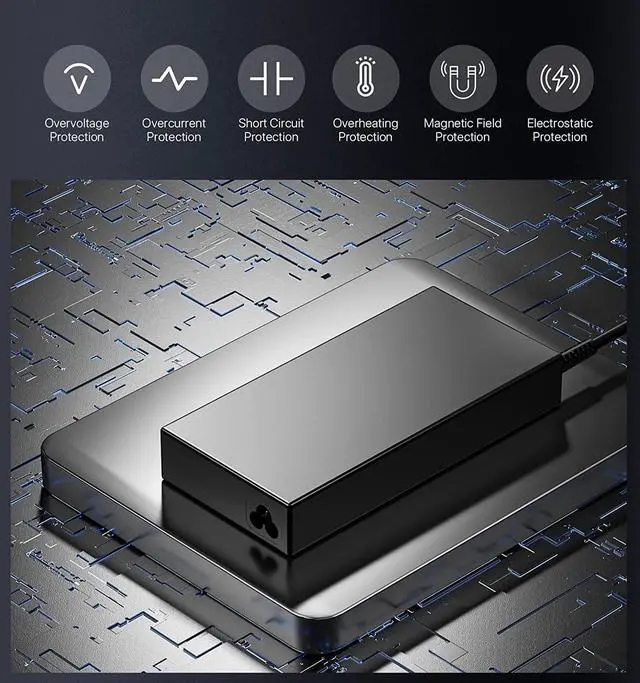 Alt view image 6 of 7 - 180W 150W MSI Charger for MSI Katana GF66 GF76 Pulse GL66 GL76 MSI Stealth 15M Sword Crosshair 15 17 Creator M16 A17-180P4B A18-150P1A AC Adapter