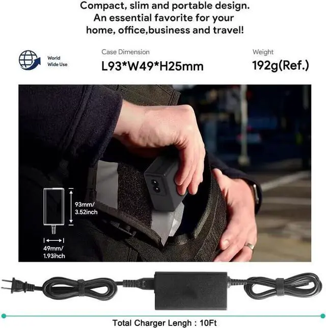 Alt view image 4 of 7 - HKY Replacement JBL Xtreme 2 Charger 19V AC DC Adapter Compatible with JBL Xtreme,Xtreme 2,Extreme,Extreme 2,JBL Boombox Portable Wireless Bluetooth Speaker Power Supply JBL Speaker Charger Cord