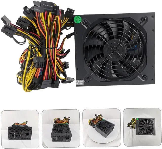 Alt view image 5 of 7 - Benchtop Power Supply Power Supply Desktop Computers PC PSU Silent Power Supply Computer Power Supply PC Power Adapter Mute Graphics Card Copper Core Black ATX PC Power Supply