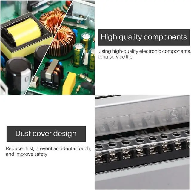 Alt view image 5 of 7 - NAOEDEAH 12v Power Supply Ac Adapter Ac/Dc Power Supply 110v to 12v Ac to Dc 50a Converter Switching Universal 12 Volt 480w 600w 1000 Watt Power Supply for CCTV Camera 1000w Driver (12v 480w)
