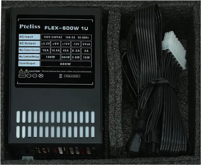 Alt view image 6 of 6 - 600W Full Modular 1U Flex ATX Power Supply 80 Plus Gold Efficiency,Flex-600W
