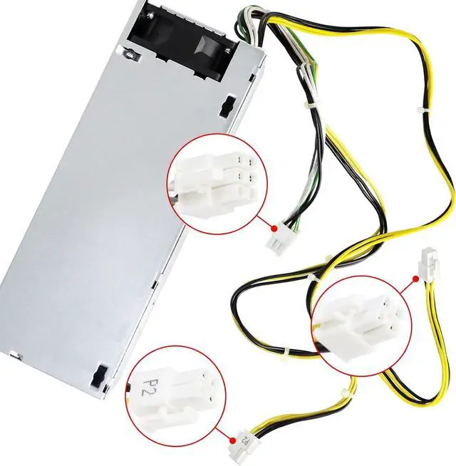 Alt view image 3 of 7 - LXun Upgraded H260EBM-01 260W PSU Power Supply Compatible with Dell Optiplex 3050 3050M 3060 5050 5060 7050 7060 3080 5080 7080 5090 7090 7080MT WYHR8 Switching Power Supply 6Pin+4Pin+4Pin