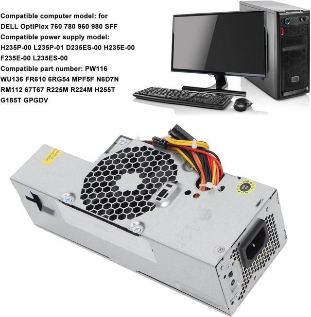 235W Power Supply For Dell Optiplex 760 780 960 980 SFF - L235P-01 D235ES-00 Replacement PSU