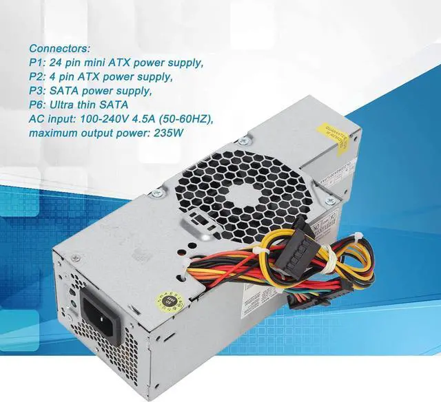 Alt view image 2 of 7 - EBTOOLS 235W PC Power Supply, H235P L235P D235ES F235E Chassis Modular Power Supply, Desktop Power Supply Replacement for DELL, for OptiPlex 760 780 960 980 SFF
