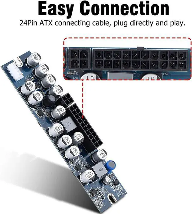 Alt view image 4 of 7 - 300W Computer Power Supply Module with 24Pin Connect,AUX, Cable