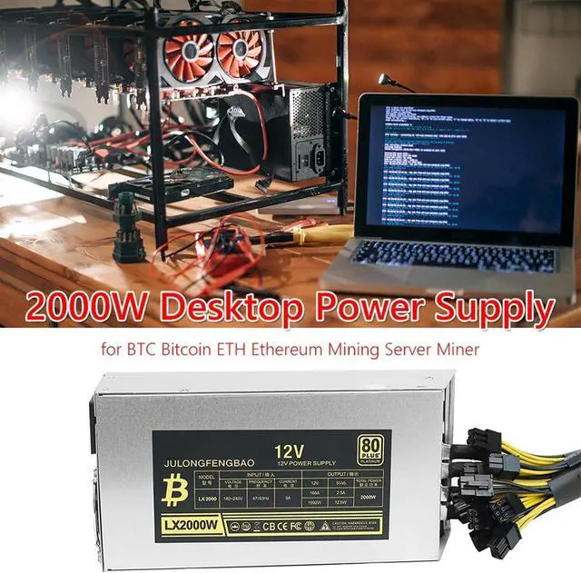 Alt view image 3 of 6 - 2000W/2200W ETH Power Supply Desktop Single-Channel Power Supply for BTC Bitcoin Ethereum Server Stable Speed Miner Mining(2000W)