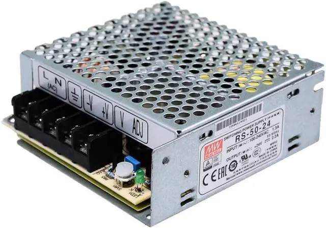 Main image of MW Mean Well Enclosed Type RS-50W-12/15/24/3.3/48/5V Non-PFC (Single Vo) RS Series 50W Single Output Switching Power Supply (RS-50-24)