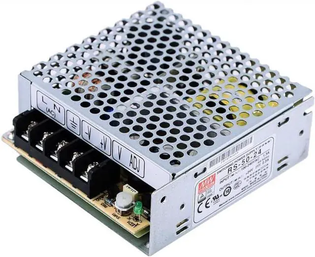 Alt view image 3 of 6 - MW Mean Well Enclosed Type RS-50W-12/15/24/3.3/48/5V Non-PFC (Single Vo) RS Series 50W Single Output Switching Power Supply (RS-50-24)