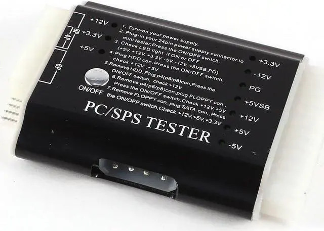 Main image of PC Switch Control PSU SATA HDD Connector 20/24 Pin Power Supply Tester