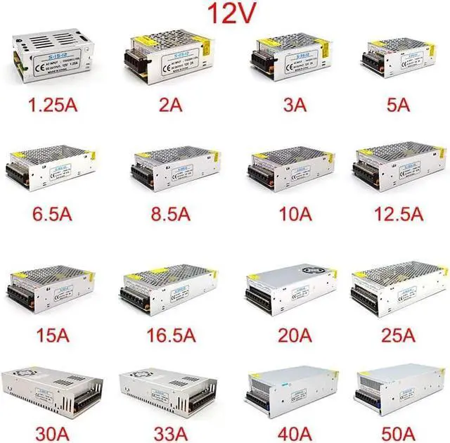 Alt view image 3 of 6 - ZOGUO DC Power Supply 12V 15V 36V 48V Switching Power Supply 12 Volt 5A 10A 30A DC 15V 48V AC Transformer 220V to DC 12V Power Adapter (Size : 110/220V±15%, Color : DC 12V_5A)