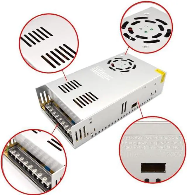 Alt view image 6 of 6 - ZOGUO DC Power Supply 12V 15V 36V 48V Switching Power Supply 12 Volt 5A 10A 30A DC 15V 48V AC Transformer 220V to DC 12V Power Adapter (Size : 110/220V±15%, Color : DC 12V_5A)