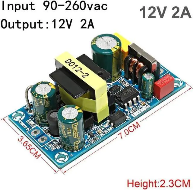Alt view image 2 of 2 - 90-260VAC to DC 12V 2A Switching Power Supply Board high Power Industrial Bare Board Power Supply Module AC-DC Module