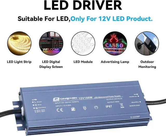 Alt view image 7 of 7 - 12V LED Module with Lens for Light Box 2.0W 3000K Warm White with Power Supply