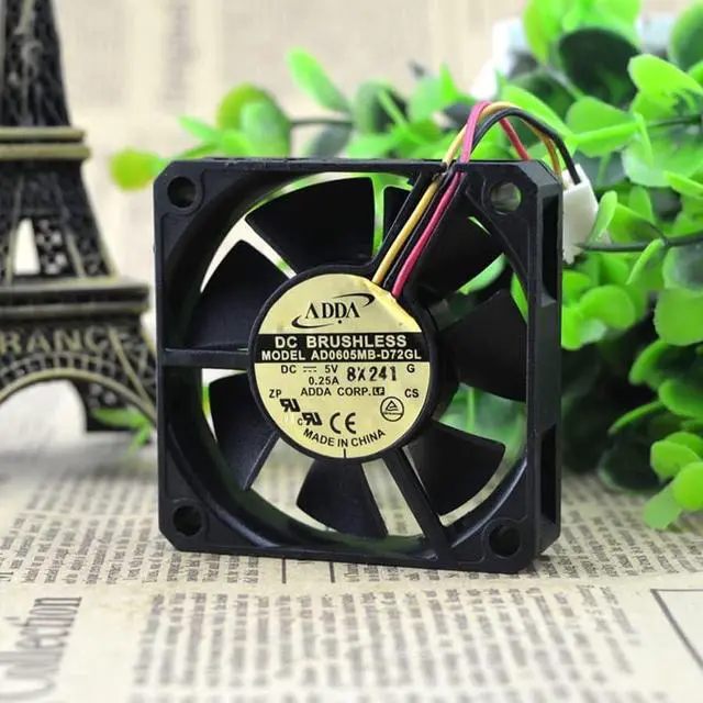 Alt view image 2 of 5 - ADDA 5V 0.25A AD0605MB-D72GL 6015 Power Supply High Volume 6cm Fan