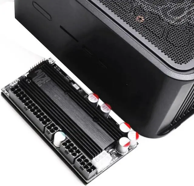 Alt view image 5 of 7 - DC-ATX X9-ATX-320W PICO-Box Gray-Black ITX Power Module Wide Voltage 16-60V Input High Power Supply 320W Support SFX 48V DC PSU ITX Power Module