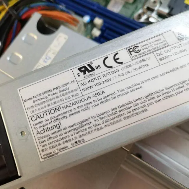 Alt view image 3 of 3 - PWS-606P-1R for 600W 1U Redundant Power Supply