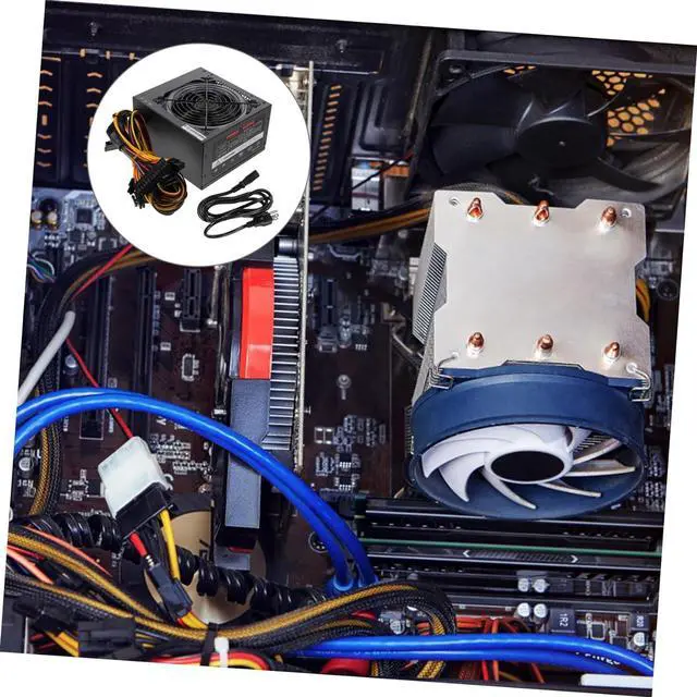 Alt view image 7 of 7 - Hemobllo Host Power Desk Computer PC PSU Bench Power Supply Computer Power Adapter Computadora Desktop Computer Power Adapter Quiet PC Power Supply RGB Power Supply Quiet Power Supply Mute