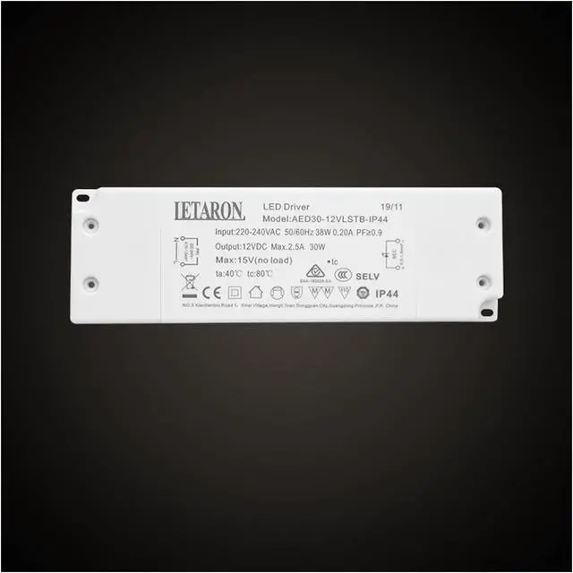 Alt view image 3 of 4 - SHXSYN AED30-12VLSTB-IP44 Ultra-Thin Constant Voltage Drive Power Supply 12V30W Bathroom Mirror