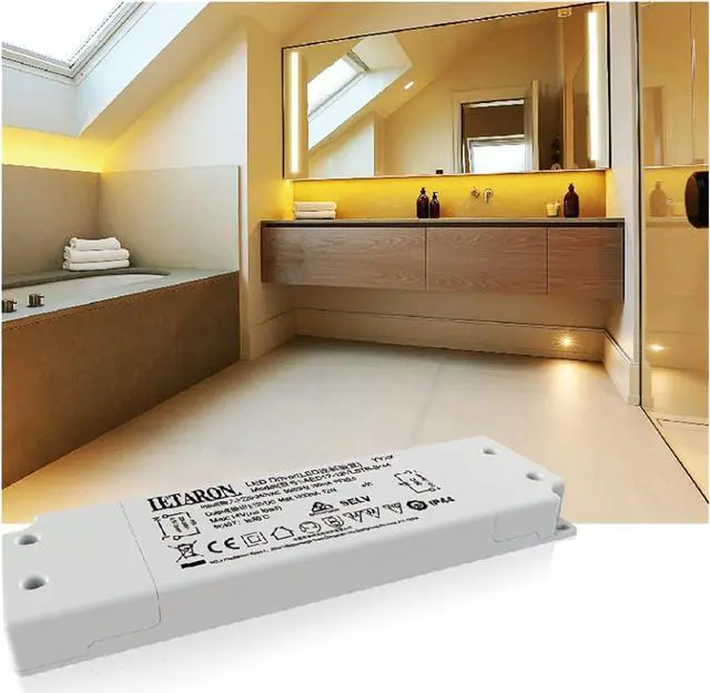 Alt view image 4 of 4 - SHXSYN AED30-12VLSTB-IP44 Ultra-Thin Constant Voltage Drive Power Supply 12V30W Bathroom Mirror