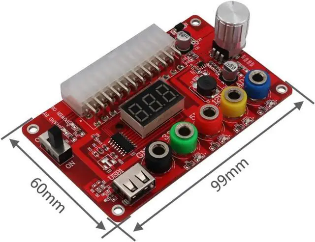 Alt view image 2 of 6 - SOLUSTRE Power Regulator Board PC PSU Desktop PC Chassis Power Adapter 24pin Output Terminal Computer Accessory Power Supply Module Voltage Converter Reducer Power Module Power Supply LED