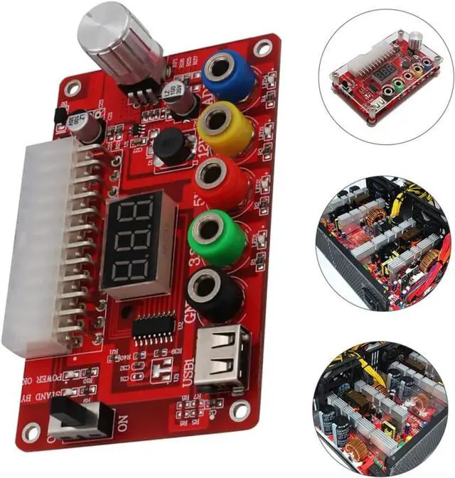 Alt view image 4 of 6 - SOLUSTRE Power Regulator Board PC PSU Desktop PC Chassis Power Adapter 24pin Output Terminal Computer Accessory Power Supply Module Voltage Converter Reducer Power Module Power Supply LED
