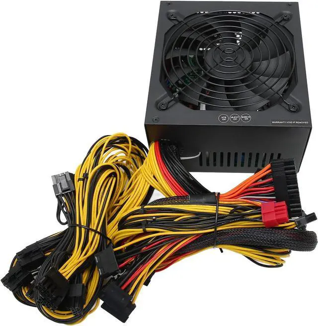 Alt view image 2 of 7 - Dpofirs Mining Power Supply Modular, 2000W Mining Power Supply with Multiple Protection, Auto Thermally Controlled Fan Supply, Mining Power PSU Support for Vista Win10