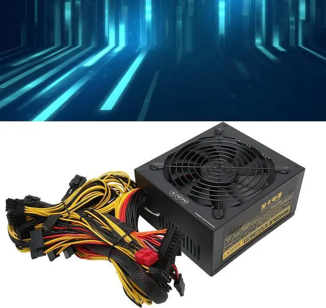 Alt view image 4 of 7 - Dpofirs Mining Power Supply Modular, 2000W Mining Power Supply with Multiple Protection, Auto Thermally Controlled Fan Supply, Mining Power PSU Support for Vista Win10