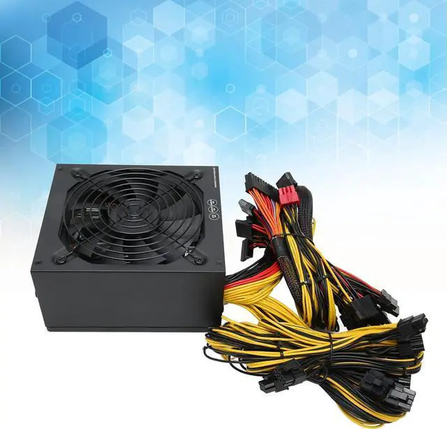 Alt view image 5 of 7 - Dpofirs Mining Power Supply Modular, 2000W Mining Power Supply with Multiple Protection, Auto Thermally Controlled Fan Supply, Mining Power PSU Support for Vista Win10