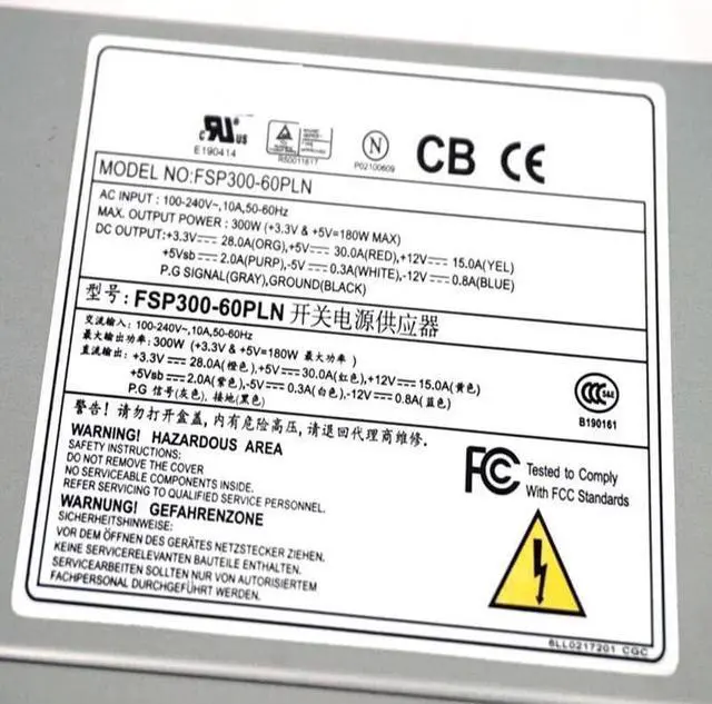 Alt view image 4 of 5 - PSU for FSP -5V P6 610L 610H 300W Switching Power Supply FSP300-60PLN FSP300-60PFN