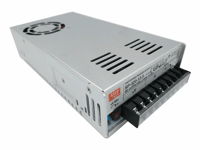 Main image of Mean Well SP-320-13.5 Power Supply, Single Output, 13.5 Volt, 22 Amp, 297 Watt, 8.5" L x 4.5" W x 2.0" H, Silver