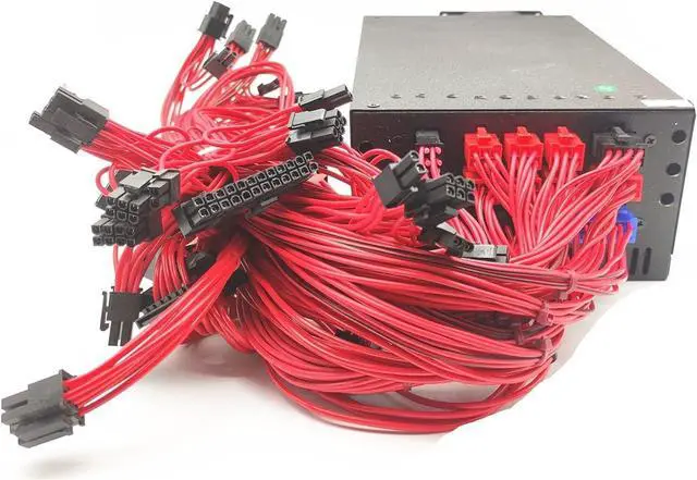Alt view image 3 of 6 - Modular 2000W PSU for Mining 110 220V ATX Power Supply Bitcoin for pc Computer Power Source RX580 rx570 RX470 Support 9 GPU