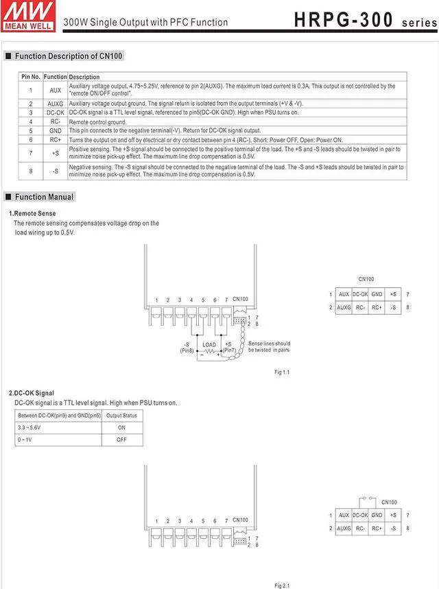 Alt view image 4 of 4 - MW Mean Well HRPG-300-15 15V 22A 330W Single Output with PFC Function Power Supply