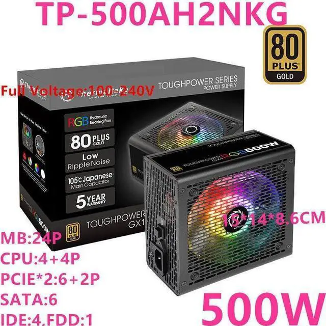 Alt view image 6 of 6 - PSU for Toughpower GX1 RGB 500W 2060 Mute Power Supply 500W Power Supply TP-500AH2NKG