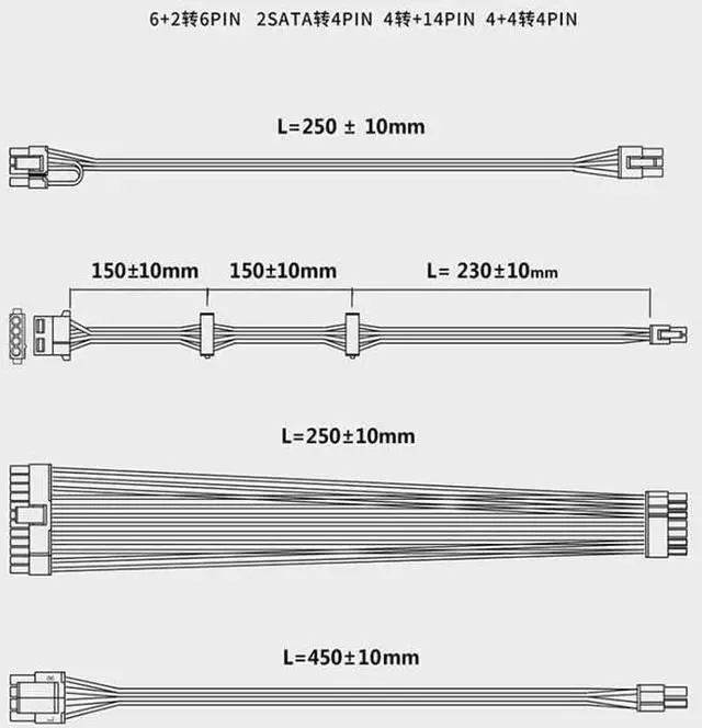 Alt view image 4 of 6 - PSU for Lianli DC-DC AIO ITX Flex NAS Small 1U K39 P8x2 550W Switching Power Supply LL1U550F/Flex