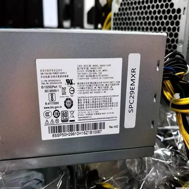 Alt view image 5 of 6 - PSU for P340 P350 P360 M930T 10Pin 750W Power Supply PA-3751-1 VA HK850-53PP 5P50V03190 5P50V03191