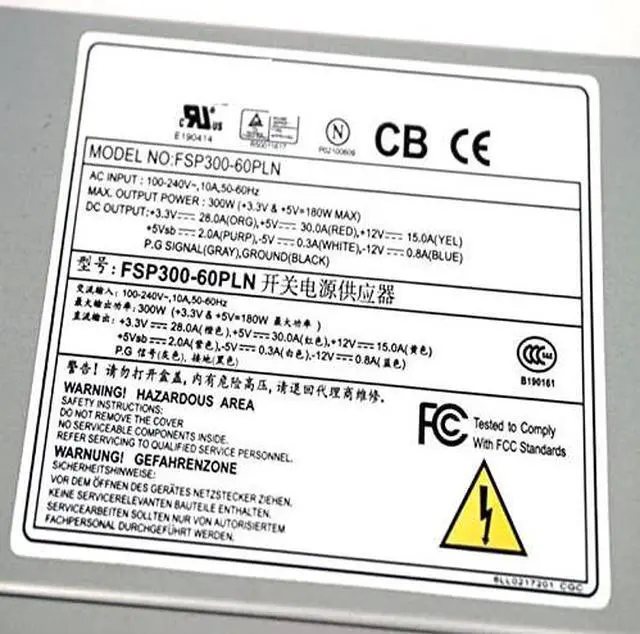 Alt view image 4 of 5 - PSU for FSP -5V 610L 610H 300W Power Supply FSP300-60PLN