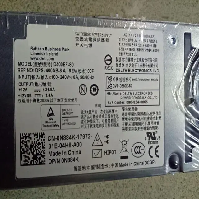 Main image of PSU for T310 400W Power Supply D400EF-S0 A400EF-S0 AA25730L DPS-400AB-6 A N884K R101K VV034