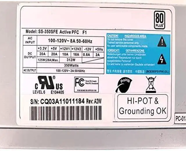 Alt view image 2 of 3 - PSU for SFX MATX 350W Power Supply SS-350SFE