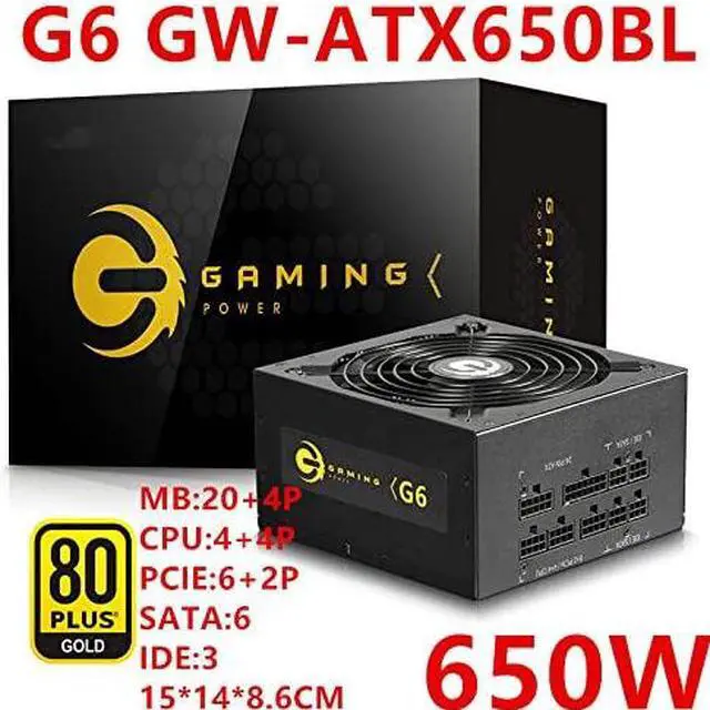 Alt view image 6 of 6 - PSU for Great Wall Full Module 80plus Gold Game Power Supply Rated 650W Peak 750W Power Supply G6 GW-ATX650BL